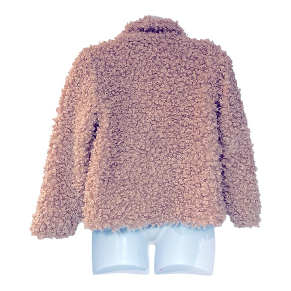 Midnight Velvet Blush Pink Boucle Mid-Hip Jacket Warm Winter Boho Retro Coat - Picture 3 of 11